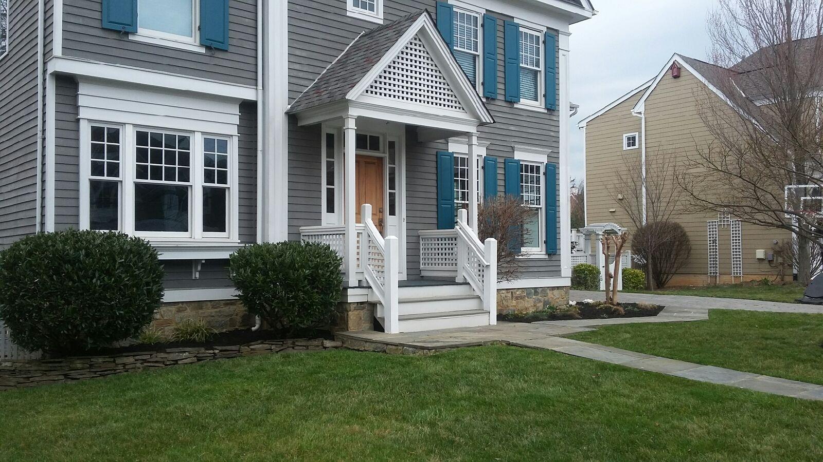 Front beds and walkway maintained in Rockville